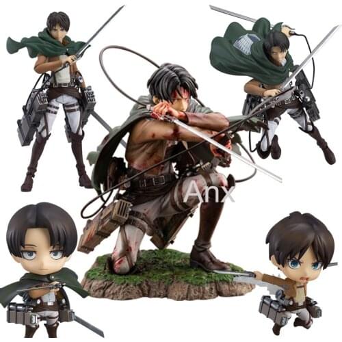 18cm Attack on Titan Figure Rival Ackerman Action Figure Package PVC Action Figure Rivaille Collection Model Toys