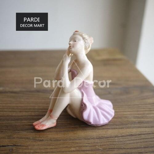European style Retro ceramic handmade doll/ Home Furnishing/ Ballet Girl wedding decorations gifts 1pc/lot