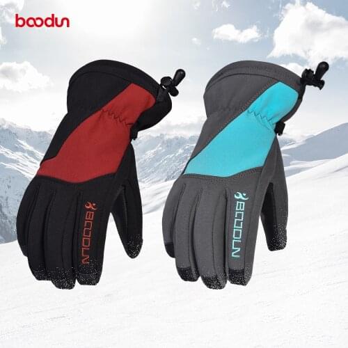 Creative outdoor stretch fleece warm gloves veneer double snowboard gloves