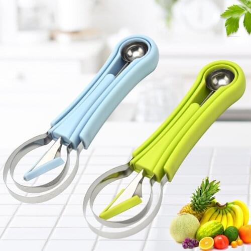 Melon Spoon Fruit Platter Carving Knife Stainless Steel Watermelon Cutter Fruit Seed Remover Pulp Separator Fruit Carving Tools