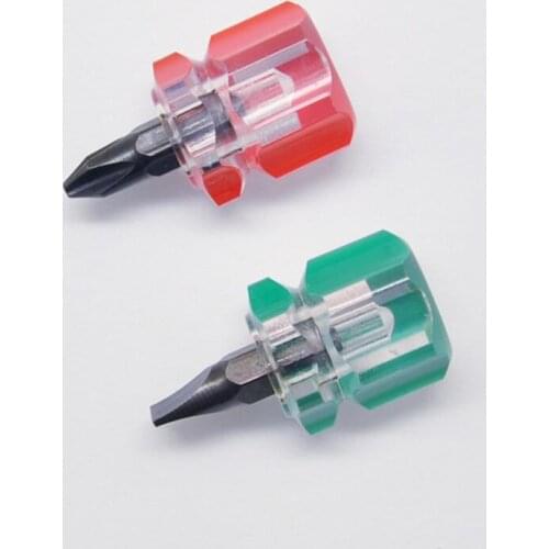 Mini Dual Purpose Screwdriver Slotted Philips Small Screwdriver Transparent Handle Repair Hand Tools Set Precision Car Repair