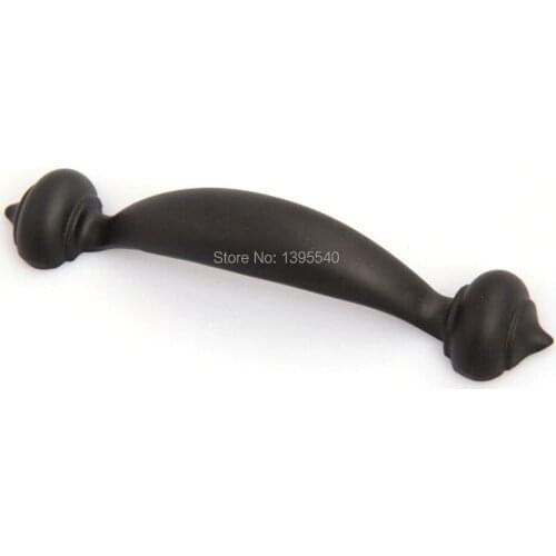 New 128mm Cabinet Kitchen Black Handle Modern Furniture Cabinet Drawer Creative Knob Modern Cupboard Pull Shoebox Bar Pulls