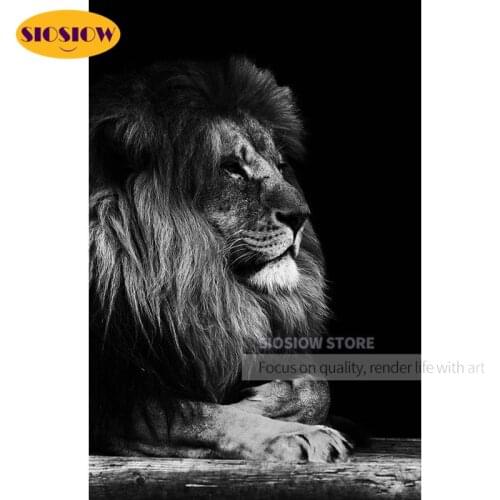 NEW Full Drill 5D Diy Diamond Painting Lions King Head Crystal Cross Stitch Needlework 3D Daimond Embroidery Animals Home Decor