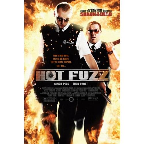NEW HOT FUZZ MOVIE Art print Silk poster Home Wall Decor