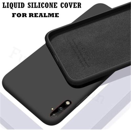 Original Liquid Silicone Case For Realme 6 5 Pro 6i 6s Shockproof OPPO Realme XT X2 Pro GT Neo Rugged Soft Cover Flocking Shell