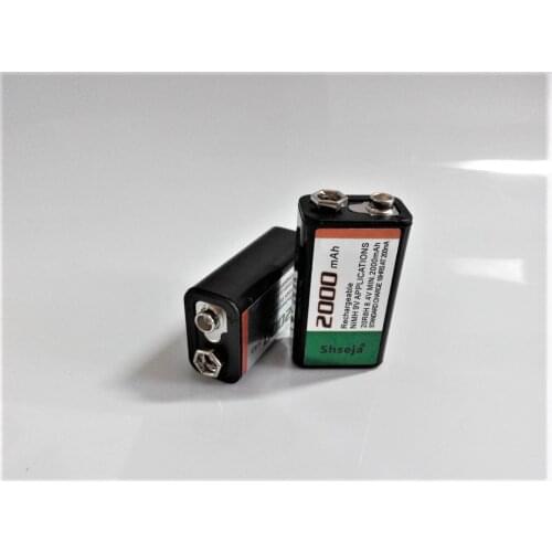 Large-capacity 2000mAh 9V rechargeable battery 9 volt Ni-MH battery for Microphone 18650 10440 14500 CR123A 9V Charger