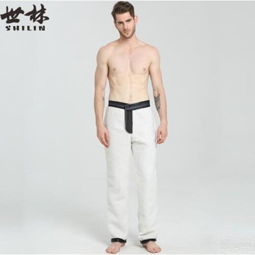 Plus size faux leather pants mens motorcycle pu pants fashion black trousers for men Plus velvet thicken warm loose autumn