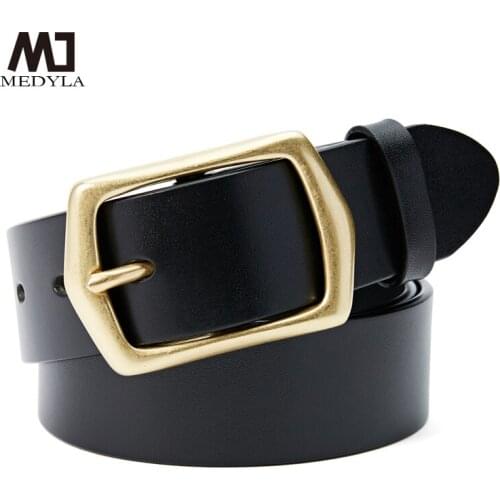 Top Cow Genuine Leather Belt For Men Luxury Designer High Quality Fashion Style Vintage Copper Buckle Cowboy Male Belt A2006