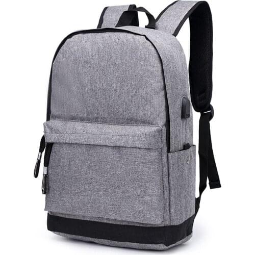 Student Backpacks Fashion Trend School College Casual Bag Male Simple Backpack Mens Leisure USB Charging Travel Computer Bag