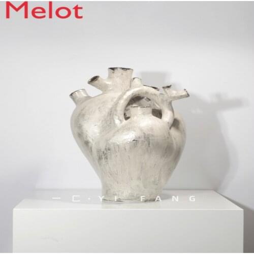 Modern Simple and Light Luxury Personalized Creative Ceramic Flowerpot Study Living Room Decoration Home Decorations