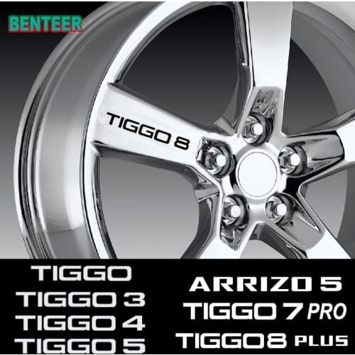 4pcs Reflective Car rim sticker For CHERY TIGGO 2 3 4 5 7 8 PRO PLUS ARRIZO 5 Auto Accessories