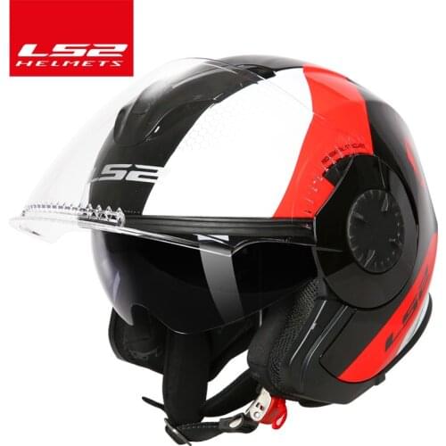 New arrival LS2 OF570 vintage motorcycle helmet open face two cap replacement locomotive retro scooter motorbike helmet
