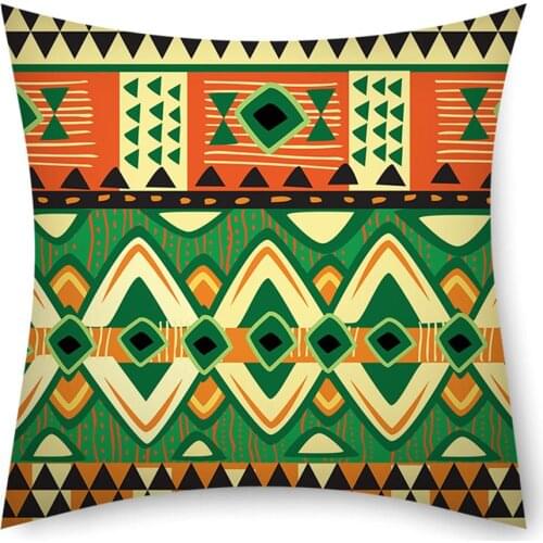 Retro High Quality Pillowcase African Ethnic Stripes Bohemian Linen Sofa Cushion Cover Car Cushion Cover Textile Printed Decor