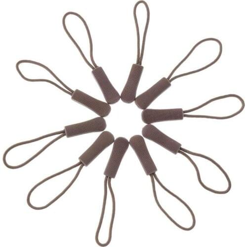 10pcs Zippers Pull Puller End Fit Rope Tag Replacement Clip Broken Buckle Fixer Suitcase Tent Backpack Zipper Head Zip Cord Bag
