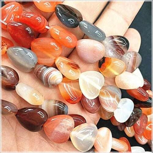 28pcs nature carnelian natural semi precious stone heart shape 14mm gem stone strings 15.5 inches malachite unakite rose quartzz