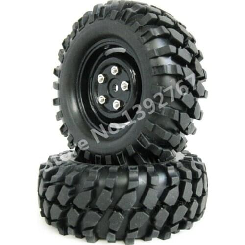 4Pcs/Set RC Crawler Trucks Wheel Rim & Tyre Tires With Screws 1/10 Scale Models Off-Road HSP HPI HIMOTO Tamiya TRX Kyosho