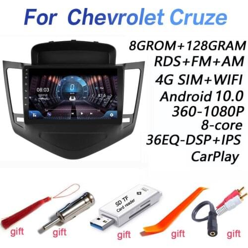 4GRAM+64G DSP 2 din Android 9.0 4G NET Car Radio Multimedia Video Player GPS Navi for 2013 2014 2015 Chevrolet Cruze BT carplay