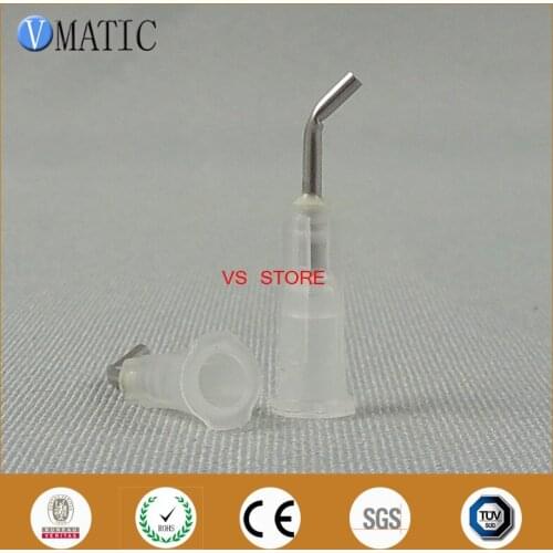 Free Shipping 100 Pieces 0.5'' 13mm Length 45 Degree Bent 16G Industry Use Bayonet Needle 1/2 Inch