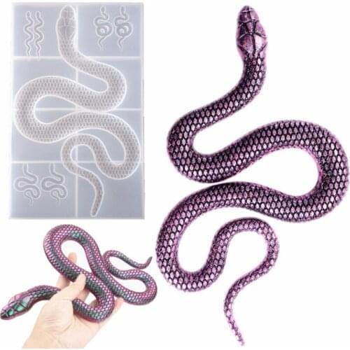 Large Snake Decor Epoxy Resin Silicone Mold Jewelry Fillings Pendant Diy Charms Handmade Ornaments Mould Craft