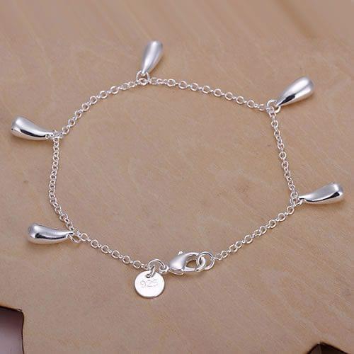 H218 Silver Color Bracelets For Women Nice High Quality Fashion Jewelry Water Drop Bracelet /afuaixba Awzajoga