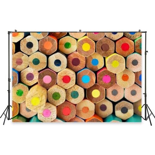 HUAYI Photo Background Newborns Birthday Colorful Pencil Wall Photography Backdrops Custom Studio Photobooth Backdrop XT-6544