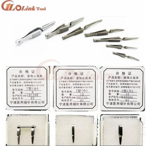 Hemostatic clip arterial venous clamps small blood vessel clamp pet experiment closed device temporary blocking clip Tool Parts
