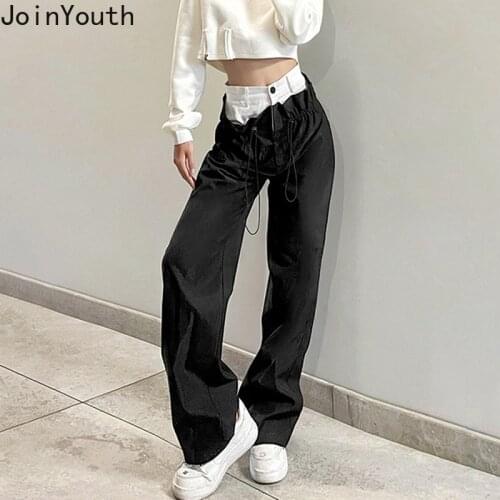 JoinYouth Women's Straight Trousers