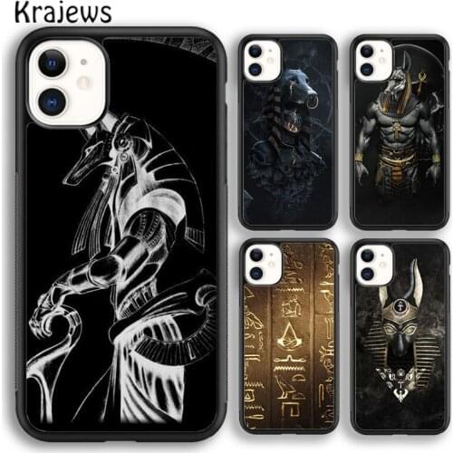 Krajews Anubis Egyptian God soft Phone Case Cover For iPhone 5s SE 2020 6s 7 8 plus X XS XR 11 12 mini pro max coque Shell