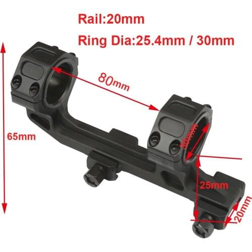 Scope Mount Automatics M4 AR 15 Black Hard Coat 1 Inch / 30mm Ring Picatinny Rail Base For Hunting Refile Scope Caza