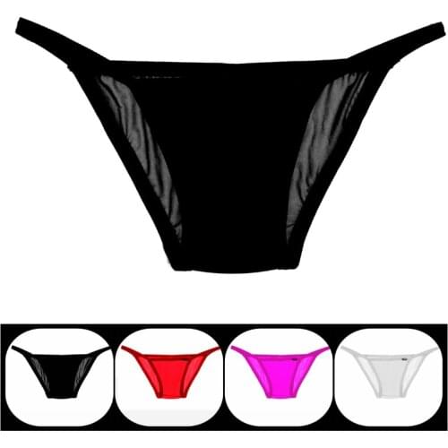 Nylon mens sexy briefs mens underwear 2019 hot Mens Bikini Underwear Sexy briefs Gay Men Transparent new low waist breathable