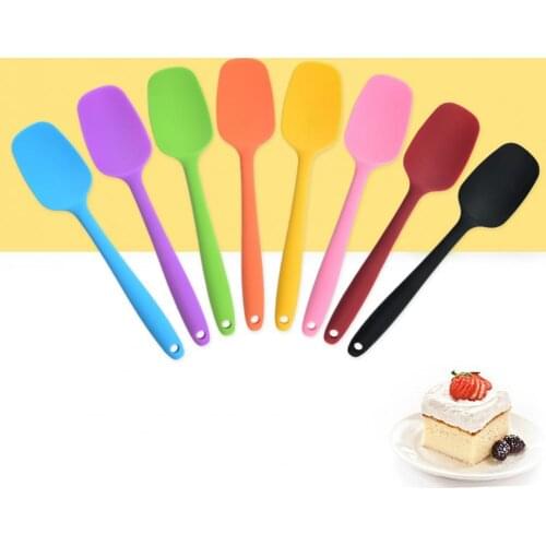New Heat Resistant Integrate Handle Silicone Spoon Scraper Kitchen Utensil Turners Spatula Pan Spatula Cake Kitchen Cooking Tool