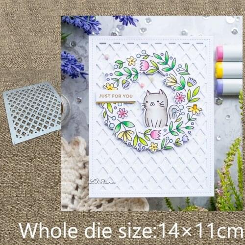 New Design Craft Metal stencil mold Cutting Dies Lattice Background frame scrapbook die cuts Album Paper Card Craft Embossing