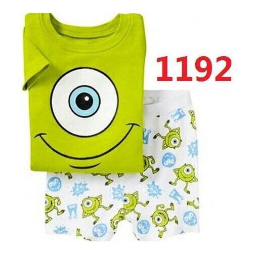 Kids Boys Girls Clothes Baby Pajamas Summer Cotton Short Sleeve T Shirt Pyjamas Pijamas Set Animal Cartoon Children Sleepwear