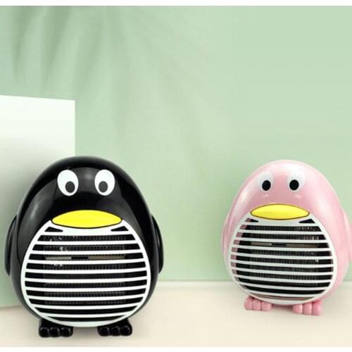 500w Mini Portable Electric Heater Desktop Heating Warm Air Fan Home Office Wall Handy Air Heater Bathroom Penguin Warmer Fan