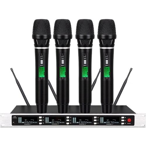 Bolymic Professional Wireless Microphone uhf Handheld with Metal Material Mic for Stage School Family Party KTV