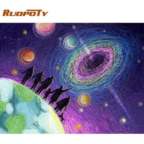 RUOPOTY Painting By Numbers Kits Diy Gift For Kids Adults Diy Gift Desert Landscape Oil Painting Kits For Modern Home Decor