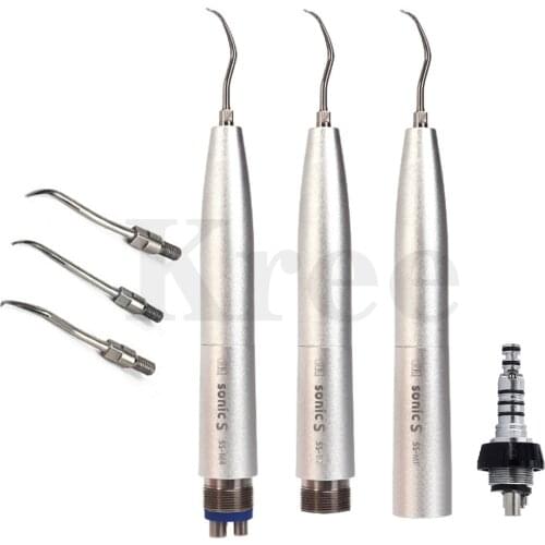 Dental Ultrasonic Air Scaler with 3 Tips Tooth Calculus Remover Cleaning 2/4 Holes for kavo coupler Ultrasonic Handpiece