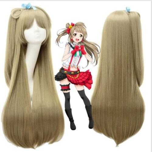 High Quality Anime LoveLive! Love Live Kotori Minami Wig Halloween Hair Cosplay Costume Wigs + Green Bow Hairpin