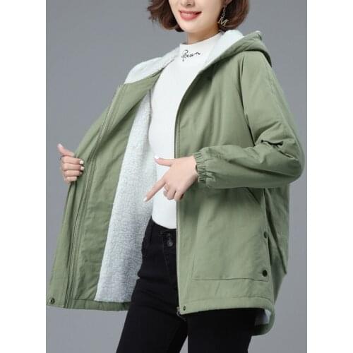Women Parkas 2020 Female Winter Plus Velvet Thickening Coat Femme Loose Plus size Jacket Hooded Overcoat 4XLA506