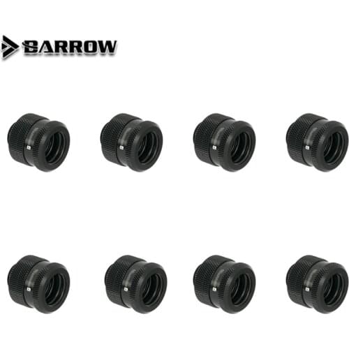 8pcs/lot BARROW Hand Compression OD12/14/16mm Hard Tube Fitting Water Cooling Metal Connector Fitting G1/4'' Thread TEPG Acrylic