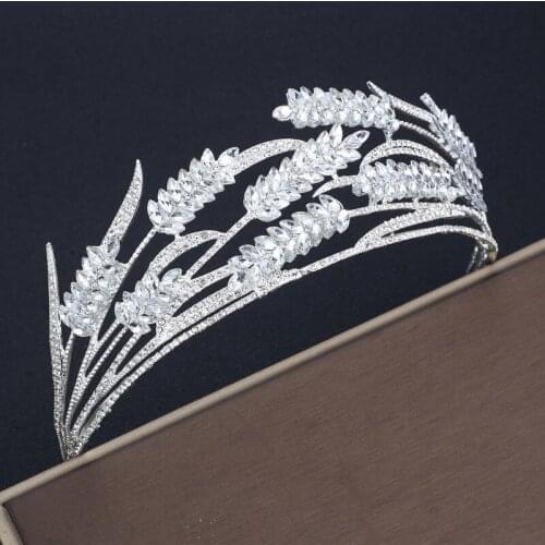 Golden Wedding Hair Jewelry Luxury Crystal Hair Ornaments Rhinestone Wedding Woman Tiara Pageant Crown Bridal Hair Accessories