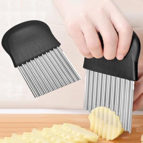 1PC Stainless Steel Potato Chips Wave Knife Potato Slicer French Fries Vegetable Cutter Peeler Kitchen Accessories
