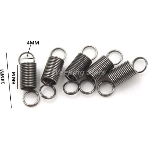 10pcs/lot 30MM 4 mm Stainless Steel small Tension Spring With Hook For Tensile DIY Toys Russiato