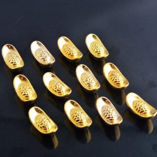 12 pcs/set Feng Shui Auspicious Lucky Money Gold Ingot Decoration Crafts Y1381