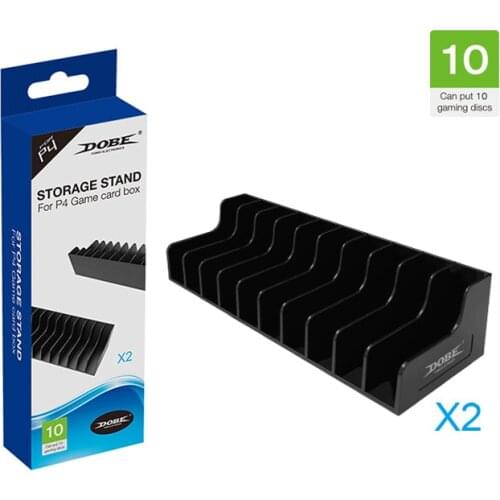 2pcs Storage Shelves Game Card Box Storage Stand CD Disk Holder for Sony Playstation 4 PS4 / PS4 Slim / PS4 Pro Disks Storage