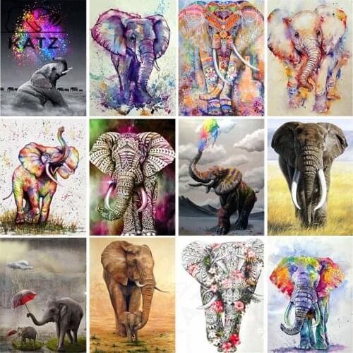 Animal Diamond Painting Elephant Graffiti Embroidery Crossing Diy Mosaic Picture Art Gift Handmade Cross Stitch Home Decoration