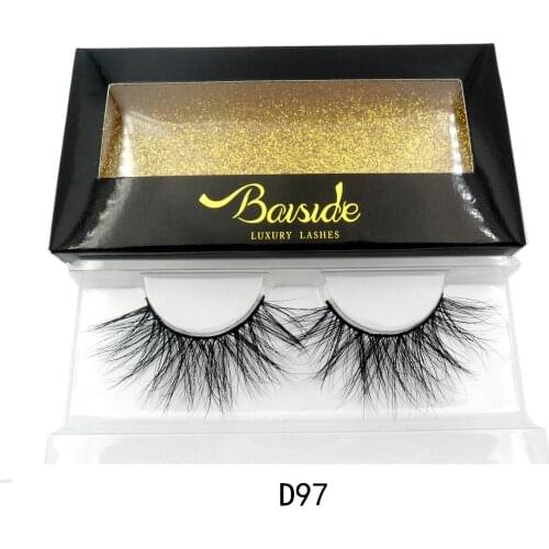 Baiside faux lashes 3d mink eyelashes vendor false eyelashes 25mm eyelashes box