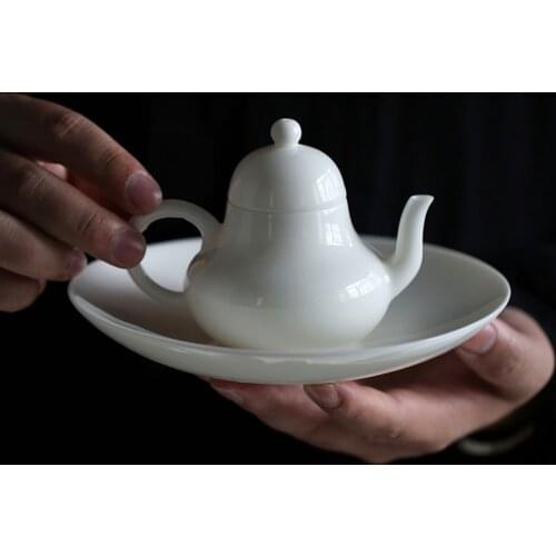White Porcelain Teapot Ceramic Small Teapots Chinese Kung Fu Tea Set Teaware China Tea Kettle Mini Kettles Drinkware Decor Craft
