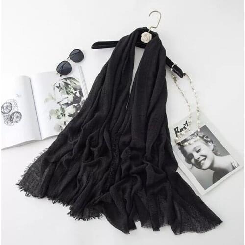 Large solid women scarf Cotton linen scarves female shawls cover-ups wraps Muslim kerchief coverchief headcloth ladies muffler