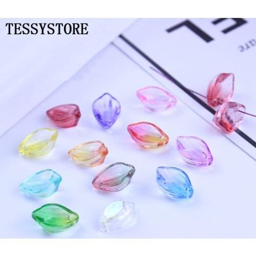 10pcs Czech Rose Petals Lampwork Beads Multi Gradient Color Glass Beads For Jewelry Making Earrings Handmade DIY Accessories